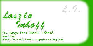 laszlo inhoff business card