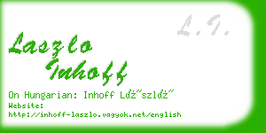 laszlo inhoff business card